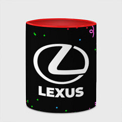 Кружка 3D Lexus конфети, цвет: 3D-белый + красный — фото 2