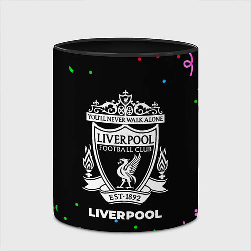 Кружка цветная Liverpool конфети / 3D-Белый + черный – фото 2