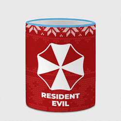 Кружка 3D Новогодний Resident Evil, цвет: 3D-небесно-голубой кант — фото 2