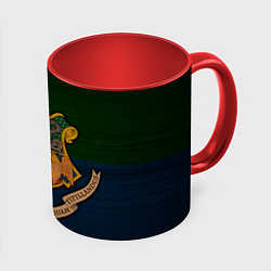 Кружка 3D Hogwarts emblem, цвет: 3D-белый + красный