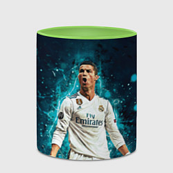 Кружка 3D Мадрид - Роналдо, цвет: 3D-белый + светло-зеленый — фото 2