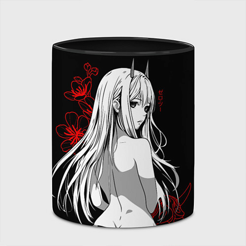 Кружка цветная Zero Two sexy / 3D-Белый + черный – фото 2