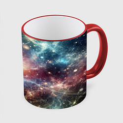 Кружка 3D Космическая туманность, цвет: 3D-красный кант