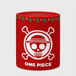 Кружка 3D One Piece new year, цвет: 3D-белый + красный — фото 2
