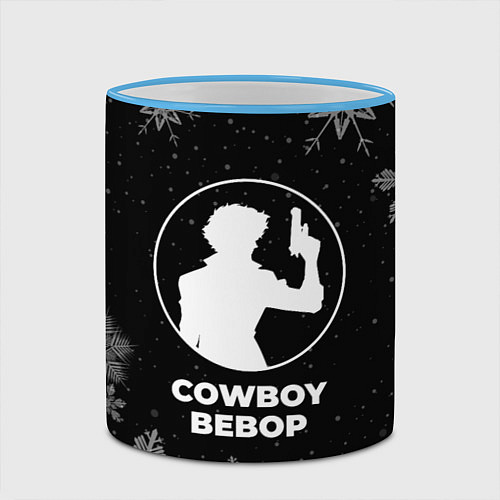 Кружка цветная Снежный Cowboy Bebop / 3D-Небесно-голубой кант – фото 2