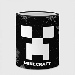 Кружка 3D Снежный Minecraft, цвет: 3D-черный кант — фото 2