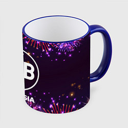 Кружка 3D Праздничный Borussia, цвет: 3D-синий кант