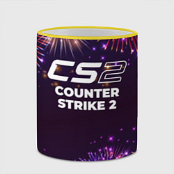 Кружка 3D Праздничный Counter Strike 2, цвет: 3D-желтый кант — фото 2