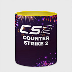 Кружка 3D Праздничный Counter Strike 2, цвет: 3D-белый + желтый — фото 2