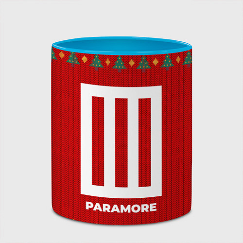 Кружка цветная Paramore new year / 3D-Белый + небесно-голубой – фото 2