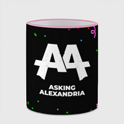 Кружка 3D Asking Alexandria конфети, цвет: 3D-розовый кант — фото 2