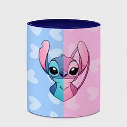Кружка 3D Стич и Ангел, цвет: 3D-белый + синий — фото 2