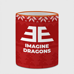 Кружка 3D Новогодний Imagine Dragons, цвет: 3D-оранжевый кант — фото 2