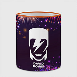 Кружка 3D Праздничный David Bowie, цвет: 3D-оранжевый кант — фото 2