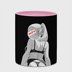 Кружка 3D Frieren sexy - Sousou no frieren, цвет: 3D-белый + розовый — фото 2