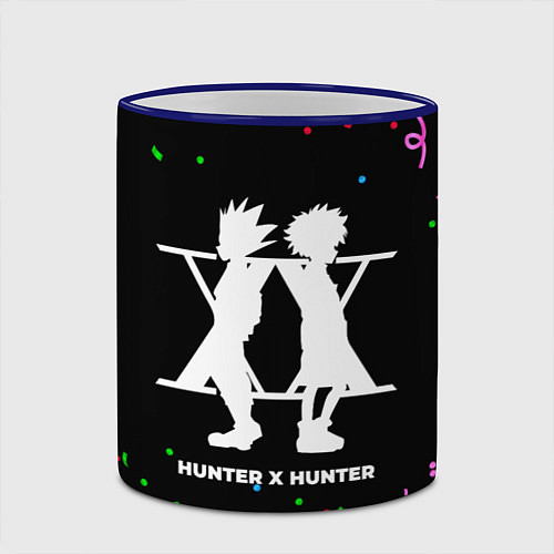 Кружка цветная Hunter x Hunter конфети / 3D-Синий кант – фото 2