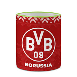 Кружка 3D Новогодний Borussia, цвет: 3D-светло-зеленый кант — фото 2