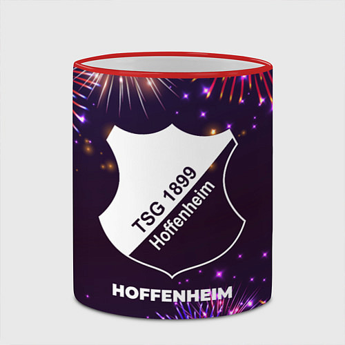 Кружка цветная Праздничный Hoffenheim / 3D-Красный кант – фото 2