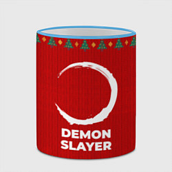 Кружка 3D Demon Slayer new year, цвет: 3D-небесно-голубой кант — фото 2