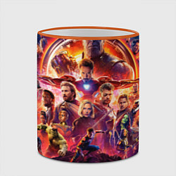 Кружка 3D Супергерои Avengers infinity war, цвет: 3D-оранжевый кант — фото 2