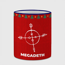 Кружка 3D Megadeth new year, цвет: 3D-синий кант — фото 2