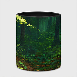 Кружка 3D Зелёный летний лес, цвет: 3D-белый + черный — фото 2