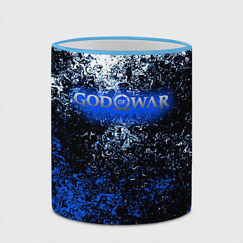 Кружка цветная God of War краски / 3D-Небесно-голубой кант – фото 2