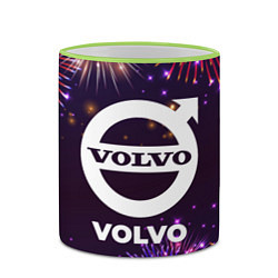 Кружка 3D Праздничный Volvo, цвет: 3D-светло-зеленый кант — фото 2