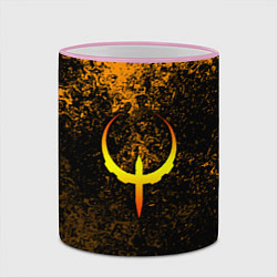 Кружка 3D Quake краски брызги оранжевый, цвет: 3D-розовый кант — фото 2