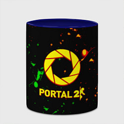 Кружка 3D Portal кислотные краски, цвет: 3D-белый + синий — фото 2