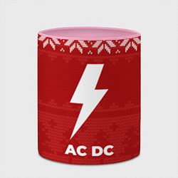 Кружка 3D Новогодний AC DC, цвет: 3D-белый + розовый — фото 2