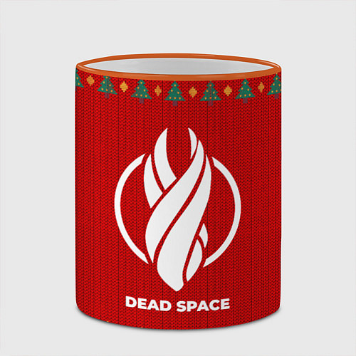 Кружка цветная Dead Space new year / 3D-Оранжевый кант – фото 2