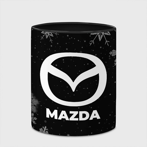 Кружка цветная Снежный Mazda / 3D-Белый + черный – фото 2