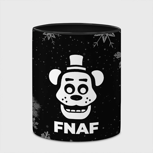 Кружка цветная Снежный FNAF / 3D-Белый + черный – фото 2