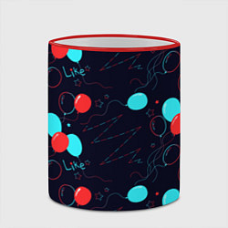 Кружка 3D Воздушные шары для праздника, цвет: 3D-красный кант — фото 2