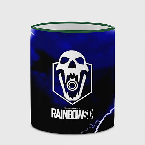 Кружка цветная Rainbow six storm / 3D-Зеленый кант – фото 2