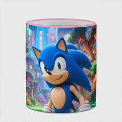 Кружка 3D Sonic красочный мир, цвет: 3D-розовый кант — фото 2