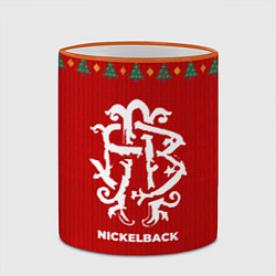 Кружка 3D Nickelback new year, цвет: 3D-оранжевый кант — фото 2