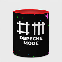 Кружка 3D Depeche Mode конфети, цвет: 3D-белый + красный — фото 2
