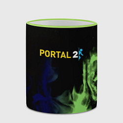 Кружка 3D Portal fire steel, цвет: 3D-светло-зеленый кант — фото 2