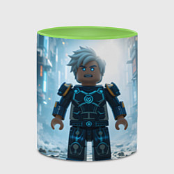 Кружка 3D Роблокс электрический, цвет: 3D-белый + светло-зеленый — фото 2