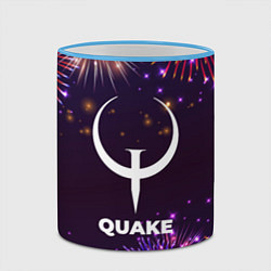 Кружка 3D Праздничный Quake, цвет: 3D-небесно-голубой кант — фото 2