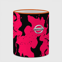 Кружка 3D Nissan fire pink, цвет: 3D-оранжевый кант — фото 2