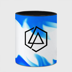 Кружка 3D Linkin park blue flame, цвет: 3D-белый + черный — фото 2