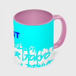 Кружка 3D Rust надписи краски, цвет: 3D-белый + розовый