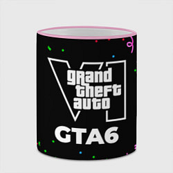 Кружка 3D GTA6 конфети, цвет: 3D-розовый кант — фото 2