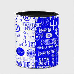 Кружка 3D Twenty one pilots лого, цвет: 3D-белый + черный — фото 2