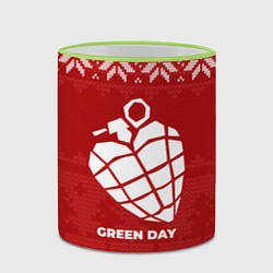 Кружка 3D Новогодний Green Day, цвет: 3D-светло-зеленый кант — фото 2