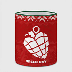 Кружка 3D Новогодний Green Day, цвет: 3D-зеленый кант — фото 2