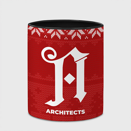 Кружка цветная Новогодний Architects / 3D-Белый + черный – фото 2